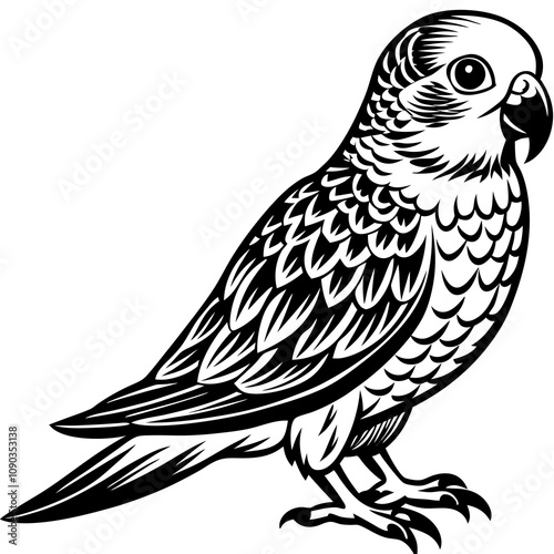 illustration of a parakeet