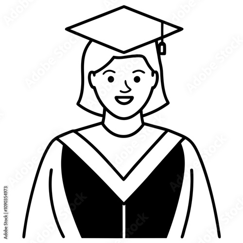 woman wearing graduation gown
