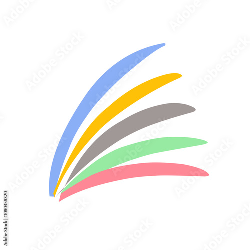 Colored abstract rainbow line