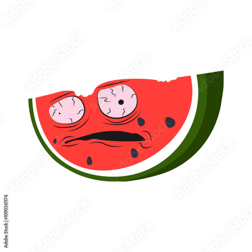 Watermelon. Emotions. Stickers. Memes. Insomnia