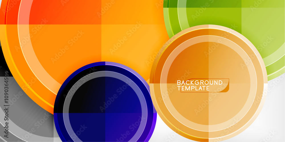 Fototapeta premium Minimal geometric abstract background. Circle triangle design