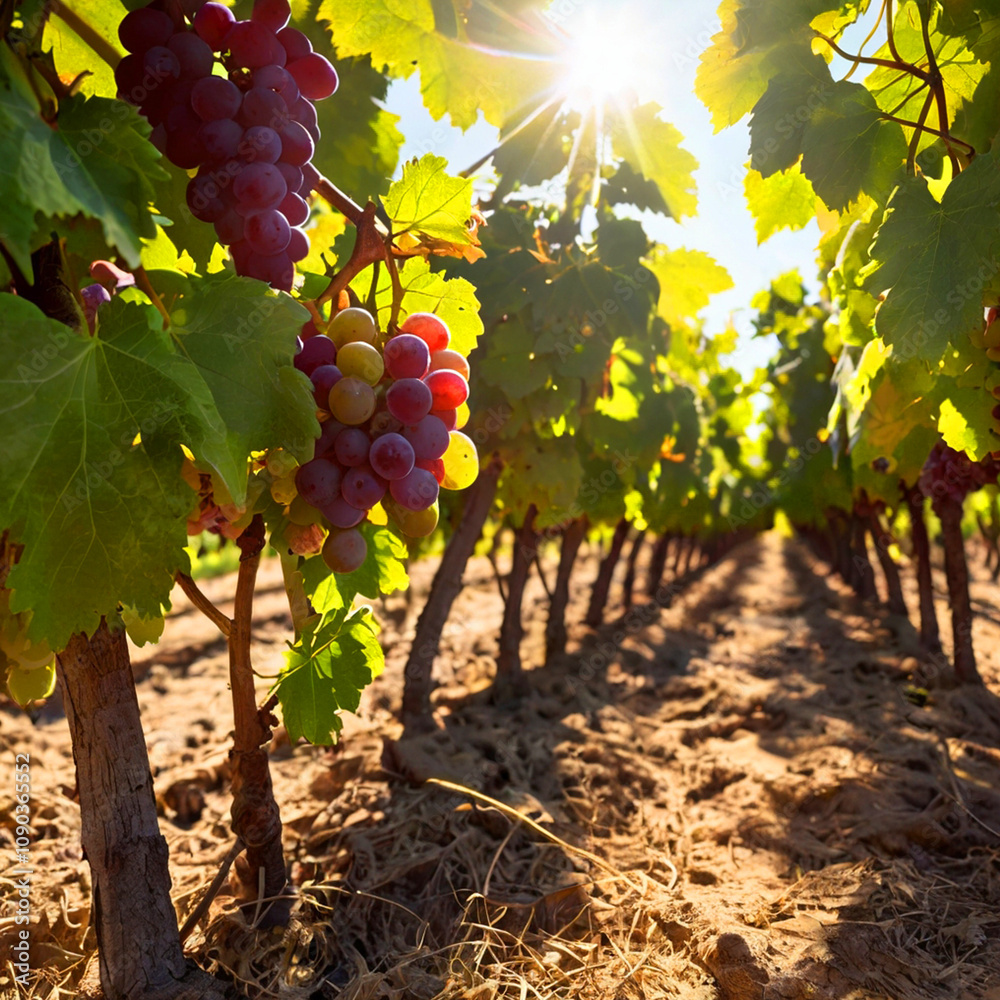fresh grape plantation