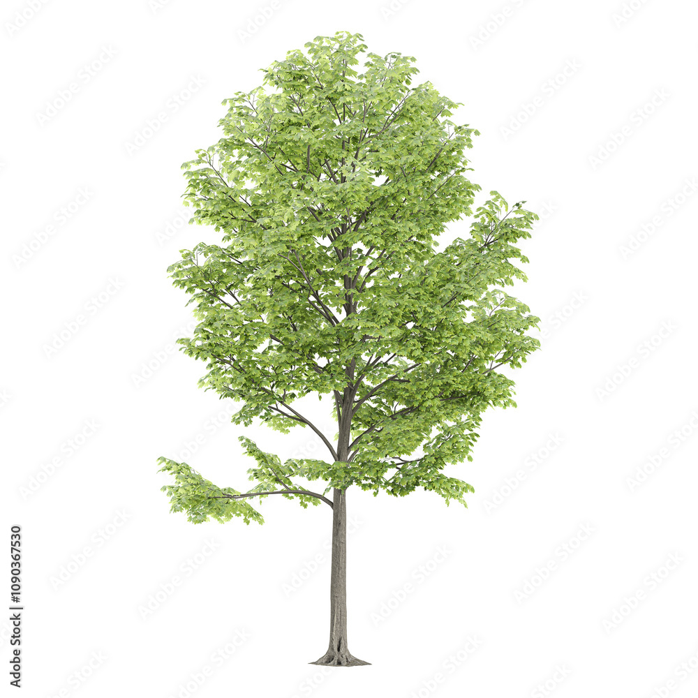 Fototapeta premium set of Norway maple plant isolated on transparent Canvas