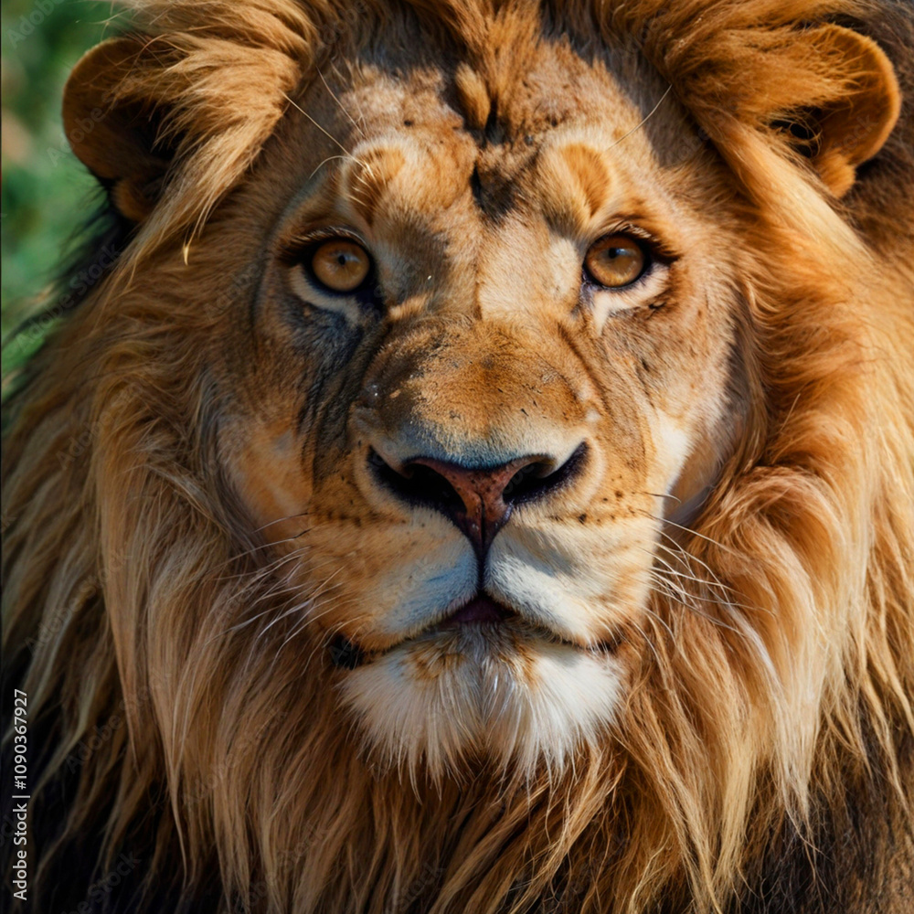 close-up photo of a lion
