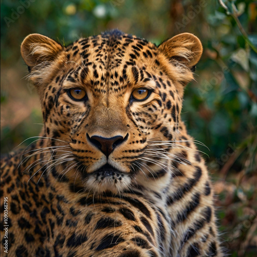 Obraz na płótnie close-up photo of a leopard w salonie