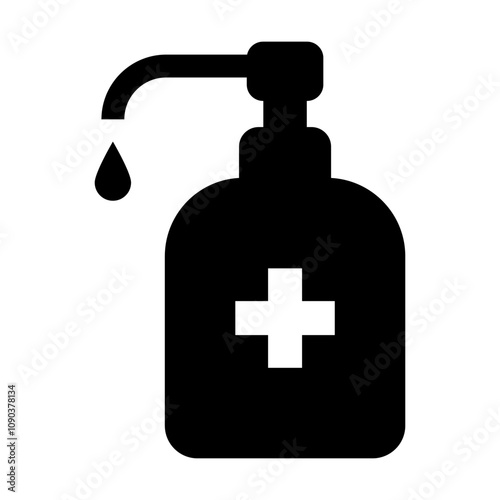 Hand sanitizer icon vector for graphic design, logo, web site, social media, mobile app, ui illustration