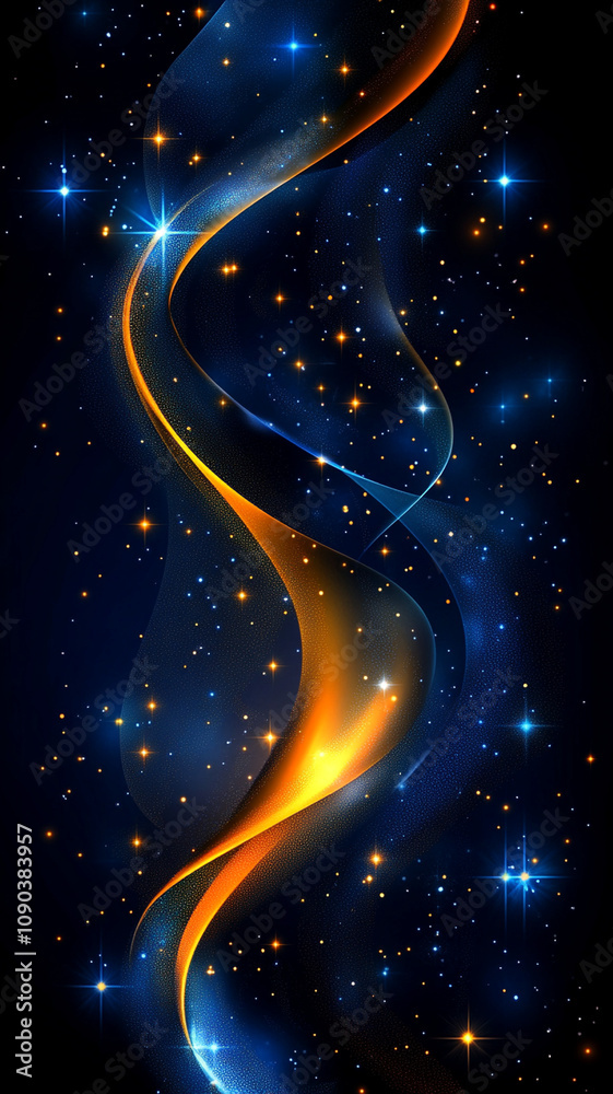 Fototapeta premium Luminous abstract background with glowing shapes and vibrant colors