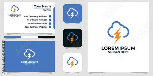 cloud design logo and branding card