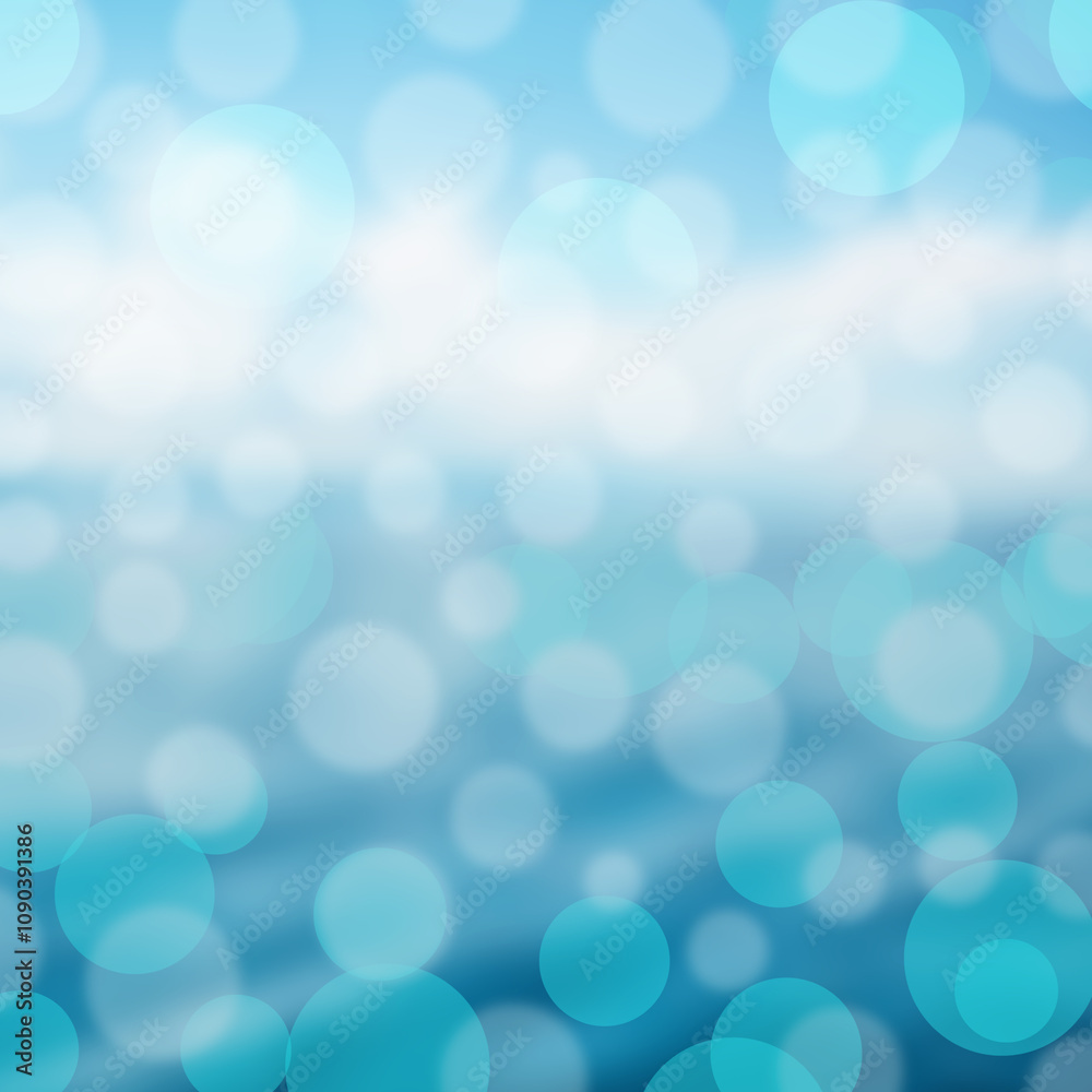 Fototapeta premium blue bokeh abstract background