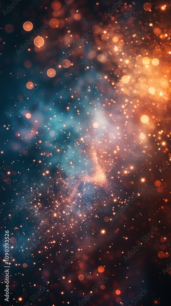 Fototapeta premium Abstract background with blurred lights and bokeh.