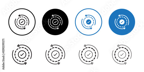 Consistency icon Thin line illustration set