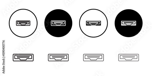 HDMI icon Thin line illustration set