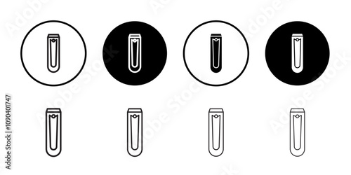 Nail clippers icon Thin line illustration set
