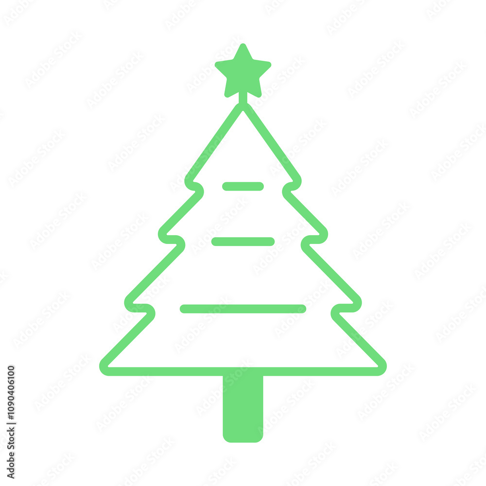 Fototapeta premium christmas simple tree