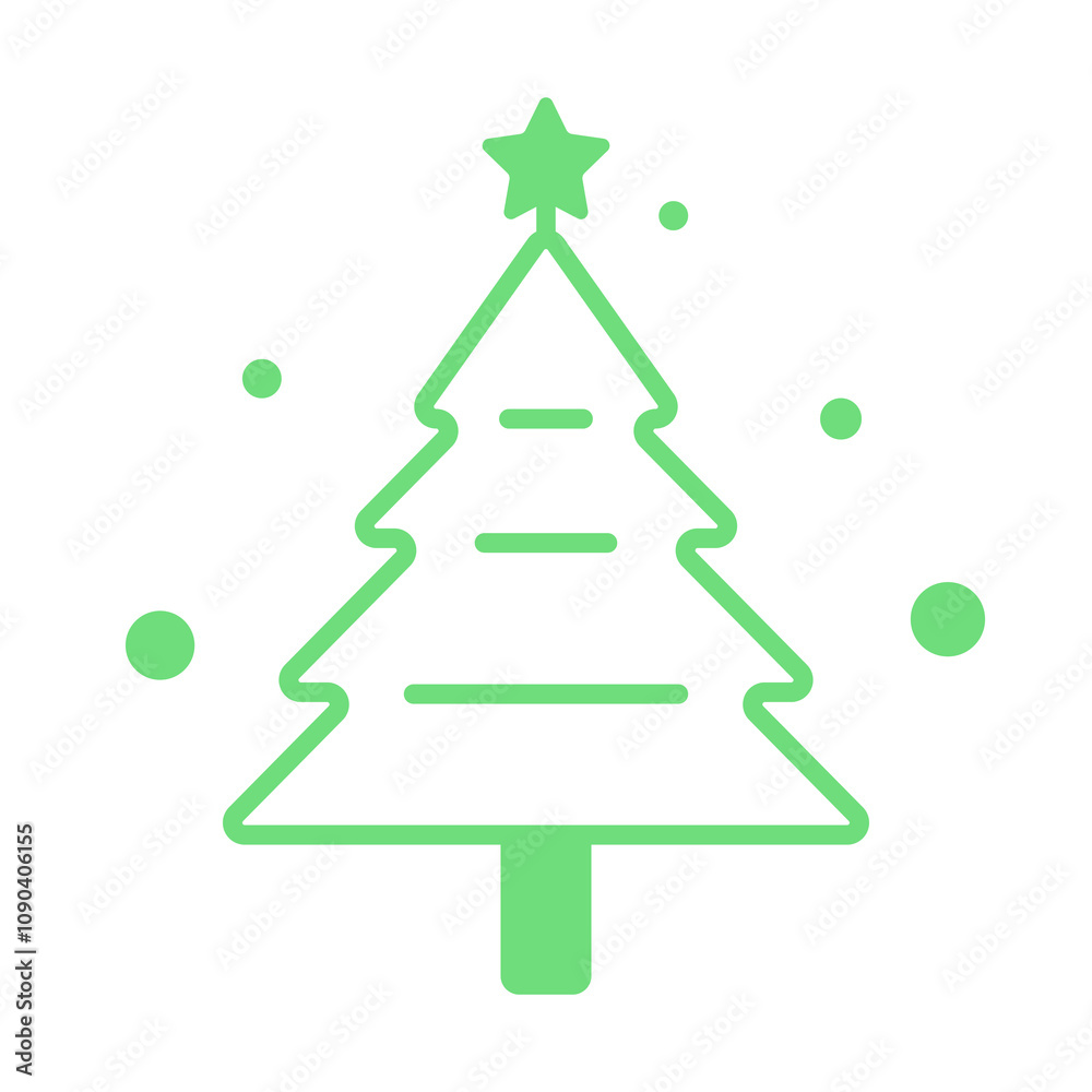 Fototapeta premium christmas simple tree