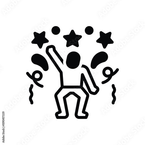 Black solid icon for fun