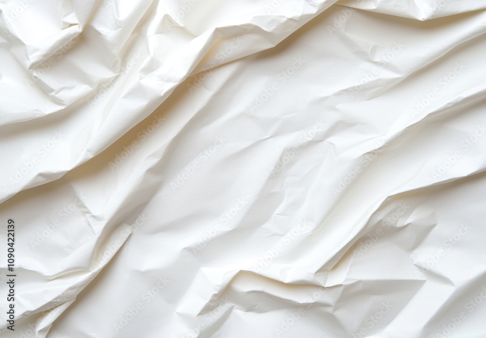 Obraz premium crumpled white paper texture background