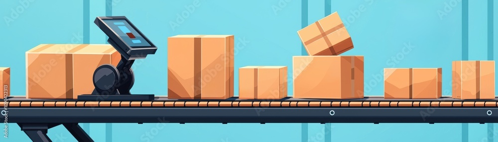 Obraz premium Efficient cargo handling process logistics hub shipping operations industrial setting warehouse perspective supply chain concept