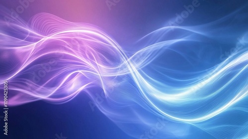 Enchanting 3D Abstract Waves of Blue and Purple Gradient - Modern Wallpaper Design