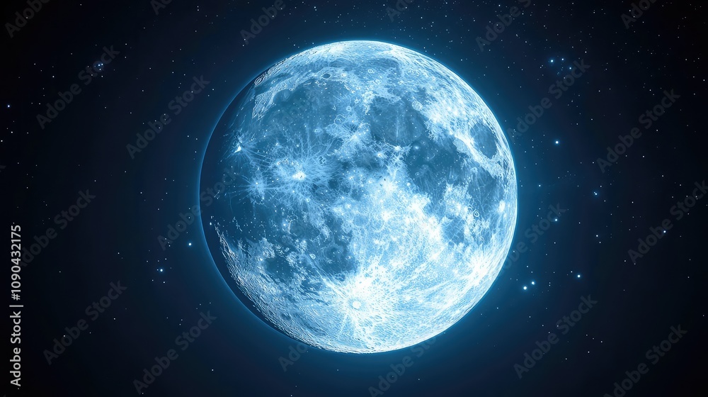 Obraz premium Capturing the Beauty of a Full Moon in the Night Sky