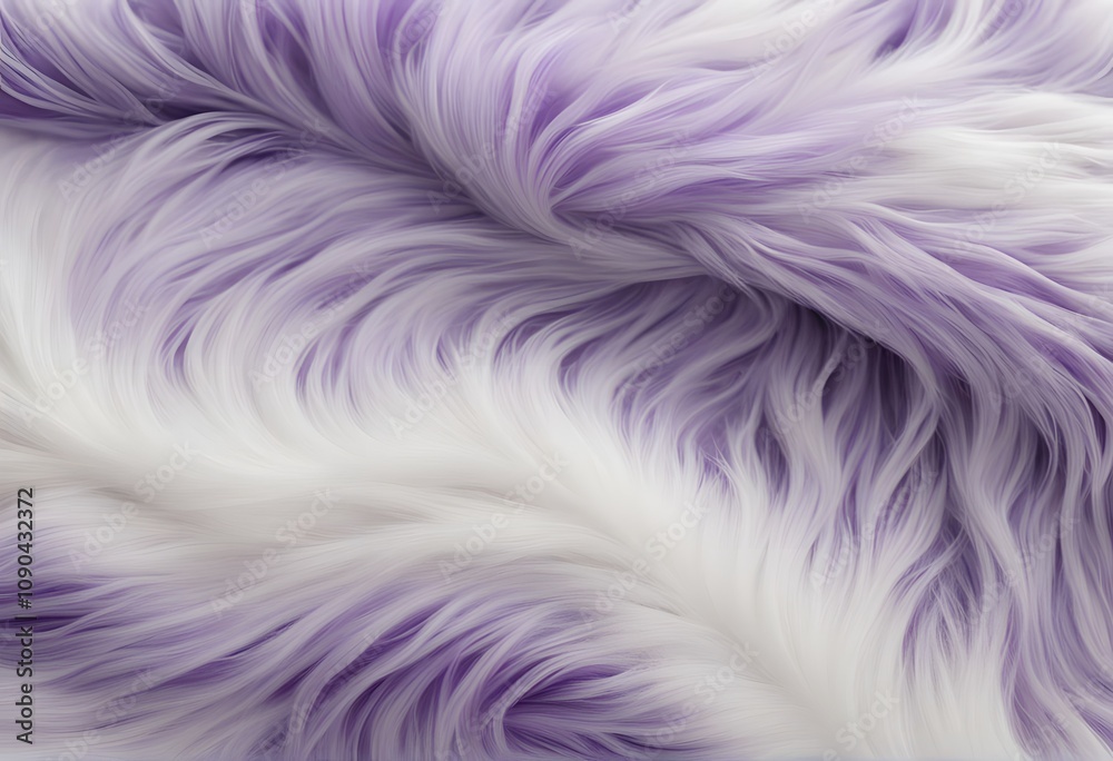 Fototapeta premium Lavender and white fur with a smooth flowing texture, AI Generated