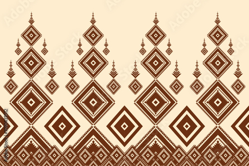Retro Geometric Abstract ethnic pattern art.