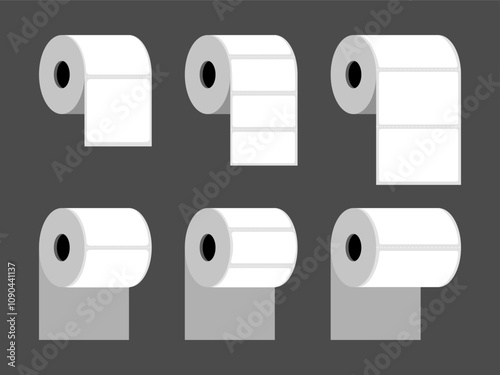 White roll stickers for design work
