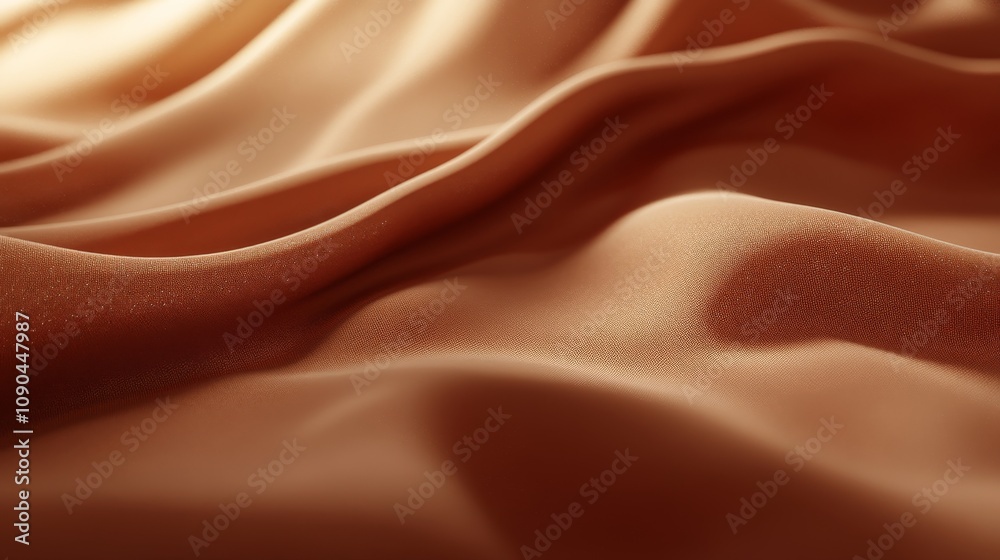 Fototapeta premium A piece of brown fabric with a shiny, glittery texture