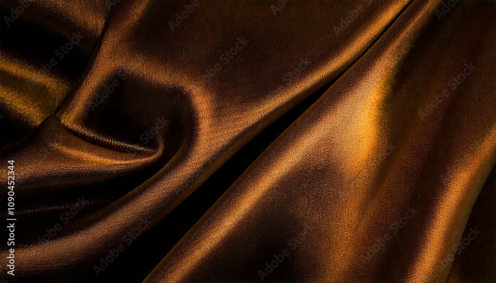 Fototapeta premium Silk background Texture, Black Silk Background with Golden Lighting