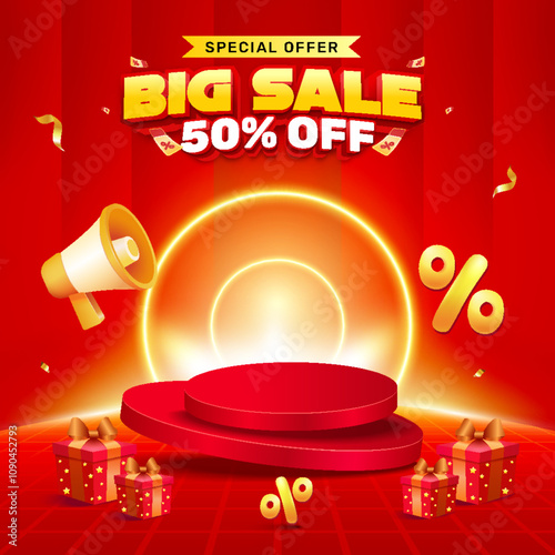 Big sale banner discount promotion template
