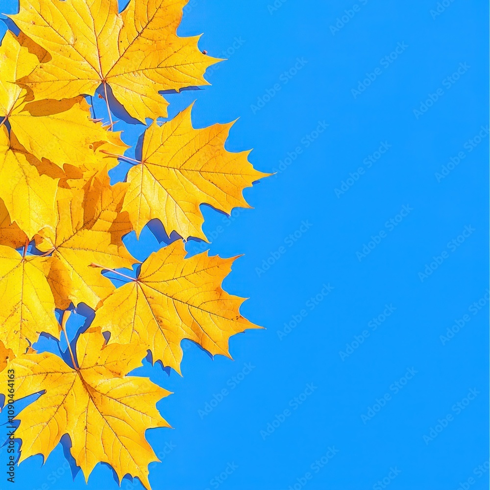 Canadian Fall Panoramic Happy Thanksgiving Web Banner: Sunlit Maple Leaves and Blue Sky in Canada Canadian Fall Panoramic Happy Thanksgiving Web Banner: Sunlit Maple Leaves and Blue Sky in Canada