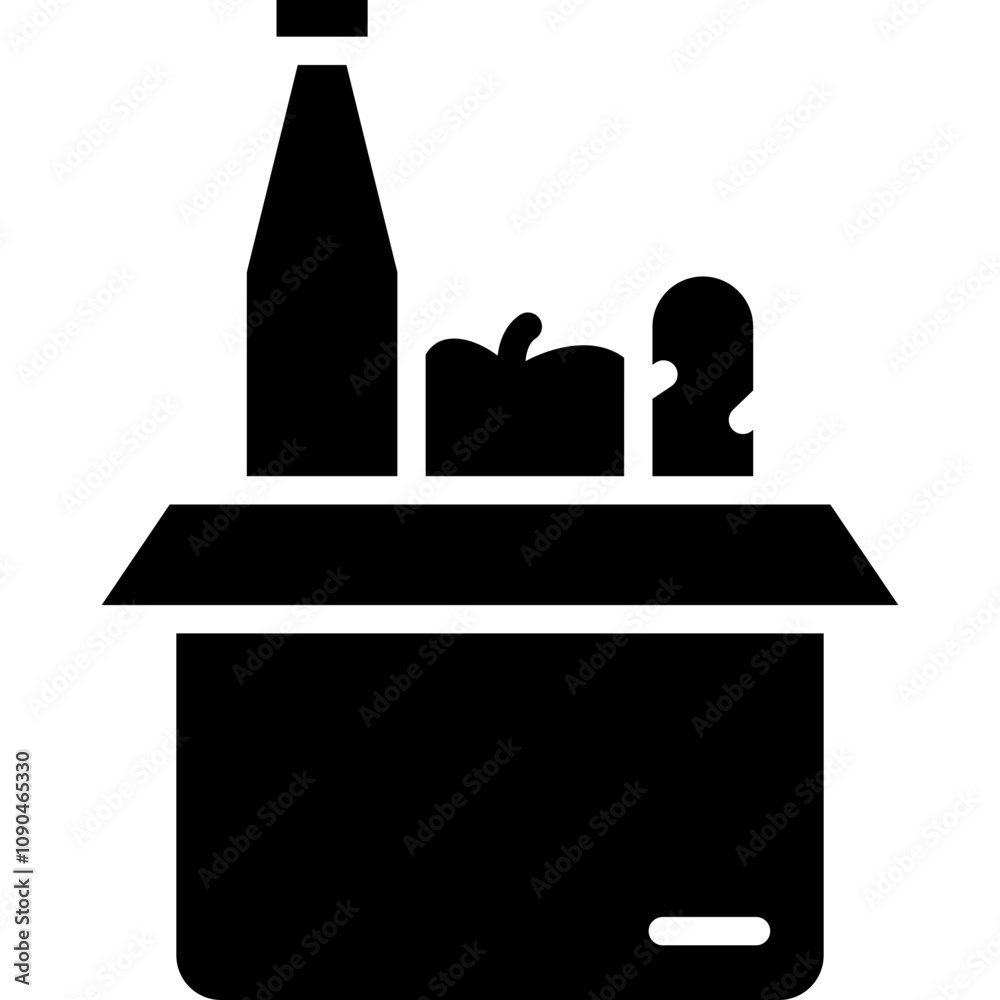 Fototapeta premium Food Bank Glyph Icon