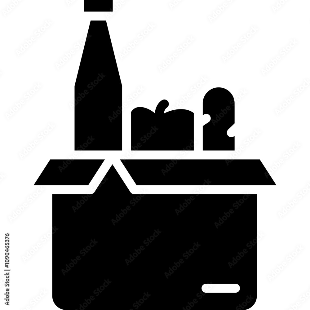 Fototapeta premium Food Bank Glyph Icon