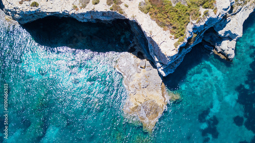 Rocky Coastline Aerial View photo