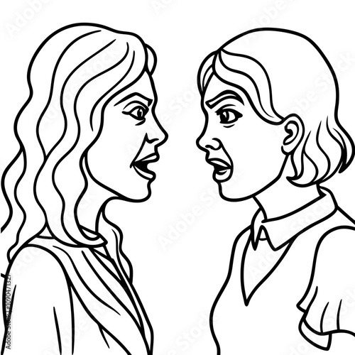 arguing women illustration
