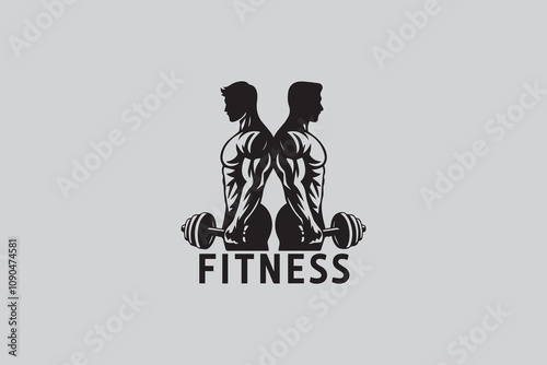 Silhouettes Women and Men in Fitness vector