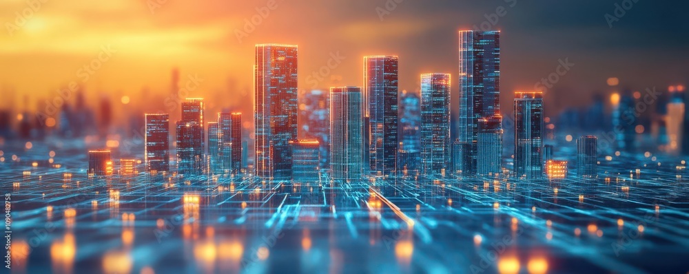 A vibrant urban core revitalized with eco-conscious design, Urban planners design sustainable city, sustainable renewal A vibrant urban core revitalized with eco-conscious design, Urban planners design sustainable city, sustainable renewal