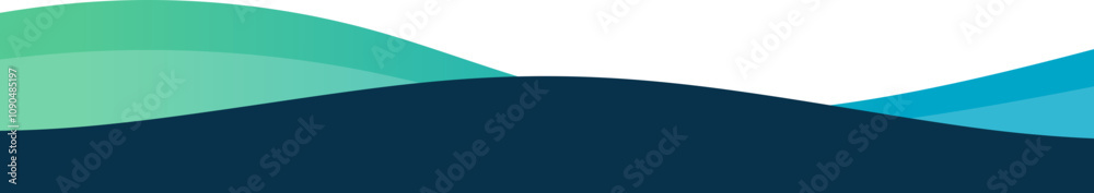 Obraz premium Modern Wavy Footer 