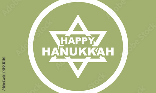 Happy Hanukkah greeting card with symbols of Jewish holiday. Template for banner, flyer, poster, background with vector place for your text. Vector illustration. EPS 10