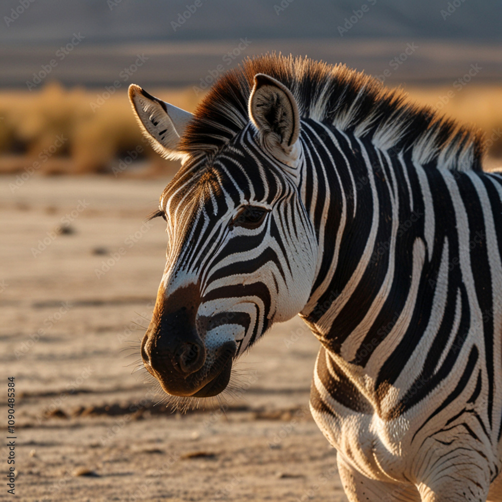 Naklejka premium zebra in the wild