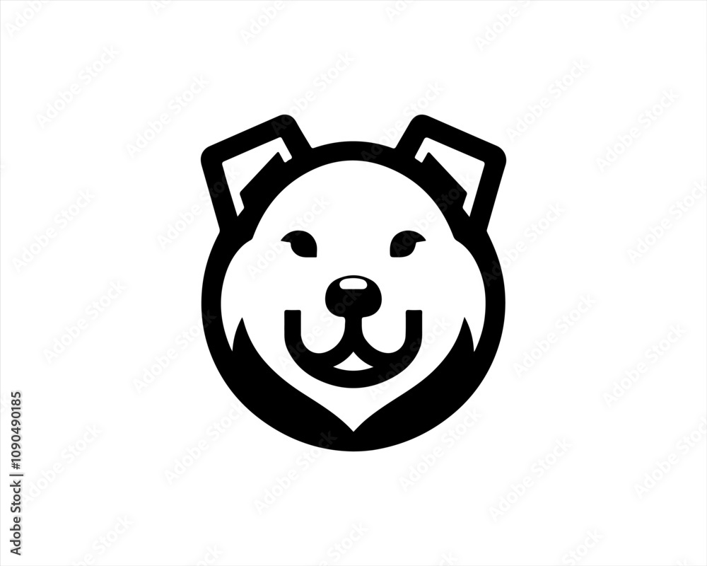 Obraz premium Dog logo design vector illustration. Black and white dog logo template