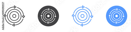 Consistency icon flat line symbol set.