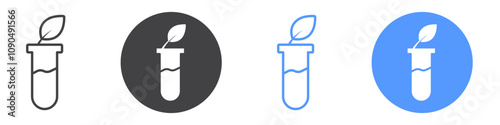 GMO icon flat line symbol set.