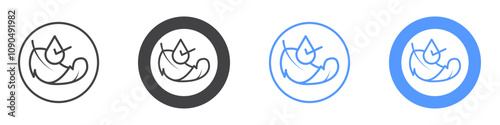 Hypoallergenic tested icon flat line symbol set.