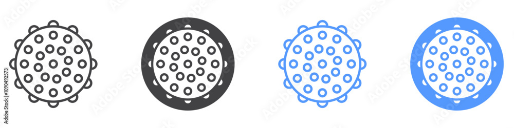 Obraz premium Massage ball icon flat line symbol set.