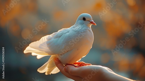 White dove symbolism in psalms and proverbs. AI generated photo