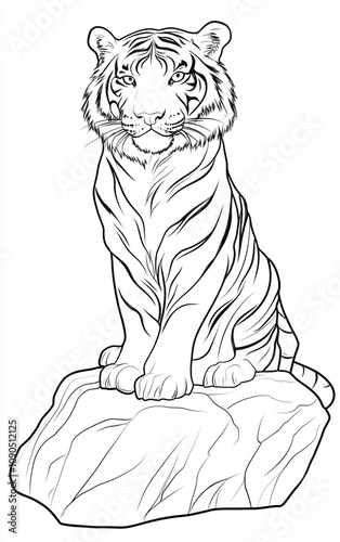 tiger sketch for coloring