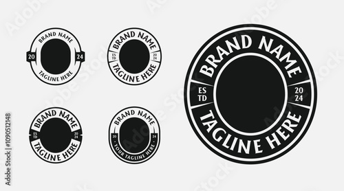 logo badge design template with the text editable for clothing, sport and apparel