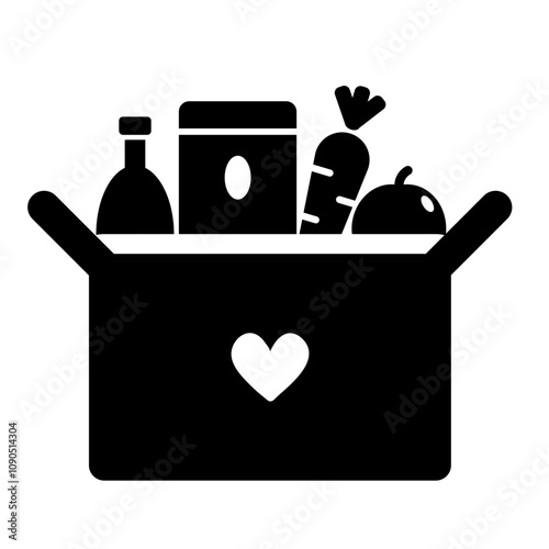 Food Drive Icon Glyph