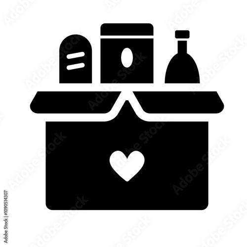 Food Drive Icon Glyph